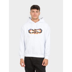 Propaganda HOODIE LOGO GRATEFUL Felpa Uomo Con Cappuccio e Logo Stampato Bianca 