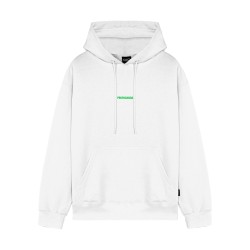 Propaganda HOODIE RIBS SNAKE Felpa Uomo Con Cappuccio e Logo Stampato Bianca 