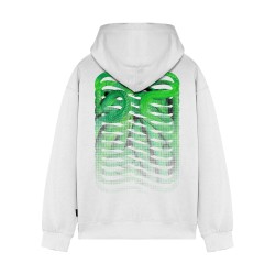 Propaganda HOODIE RIBS SNAKE Felpa Uomo Con Cappuccio e Logo Stampato Bianca  2