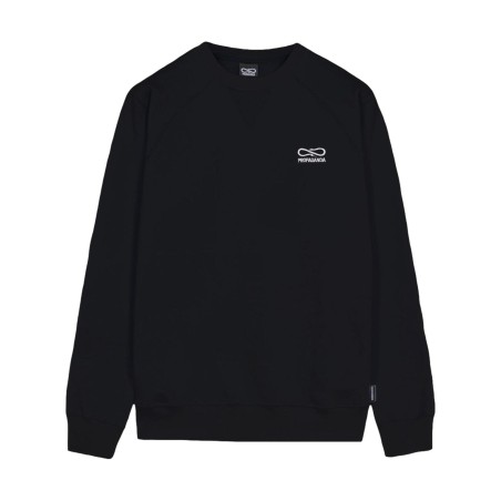 Propaganda CREWNECK LOGO EMBROIDERY Felpa Uomo Girocollo Nero