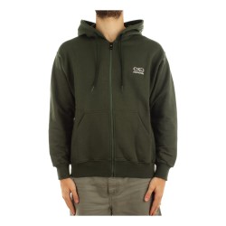 Propaganda HOODIE LOGO EMBROIDERY Felpa Uomo Con Cappuccio e Zip verde