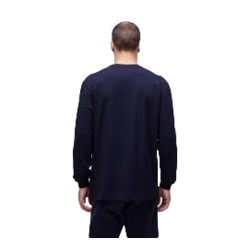 Napapijri  S-BOX LOGO LS T-Shirt Uomo Girocollo Manica Lunga Blu Marine 2