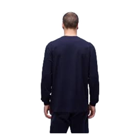 Napapijri  S-BOX LOGO LS T-Shirt Uomo Girocollo Manica Lunga Blu Marine