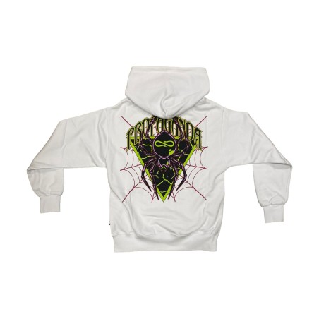 Propaganda HOODIE TRIANGLE WEB Felpa Uomo Con Cappuccio Bianco