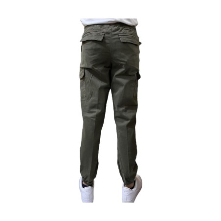 URBAN RING UR715103 Pantalaccio Uomo Cargo Jogger T.C Twill Verde Militare