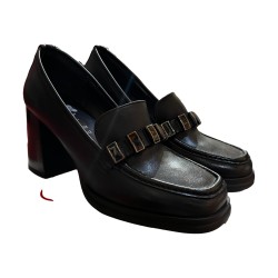 Braccialini Tua L26 Mocassini Donna Con Tacco Con Accessorio Black 2