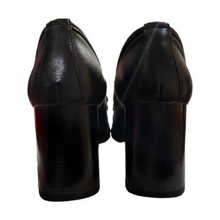 Braccialini Tua L26 Mocassini Donna Con Tacco Con Accessorio Black