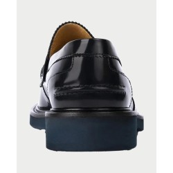 EXTON 433 Mocassini Abrasivato in Vera Pelle Blu 2