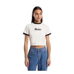 Dickies DK0A4Z8IC481 LEWISTOWN RINGERS T Shirt Donna Mezza Manica Beige