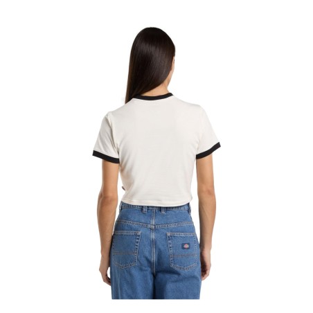 Dickies DK0A4Z8IC481 LEWISTOWN RINGERS T Shirt Donna Mezza Manica Beige