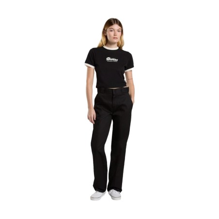 Dickies DK0A4Z8IBLK1 LEWISTOWN RINGERS T Shirt Donna Mezza Manica Black