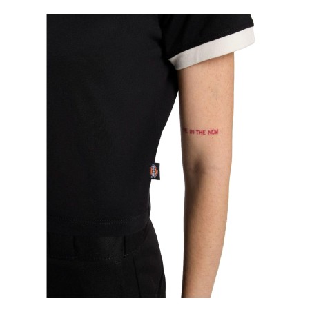 Dickies DK0A4Z8IBLK1 LEWISTOWN RINGERS T Shirt Donna Mezza Manica Black
