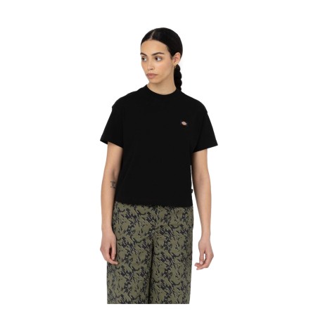 Dickies DK0A4Y8LBLK1 OAKPORT BOXY T Shirt Donna Mezza Manica Black