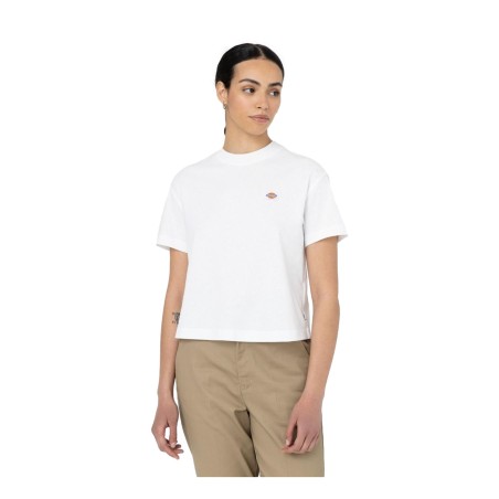 Dickies DK0A4Y8LWHX1 OAKPORT BOXY T Shirt Donna Mezza Manica Bianco