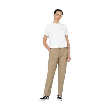 Dickies DK0A4Y8LWHX1 OAKPORT BOXY T Shirt Donna Mezza Manica Bianco