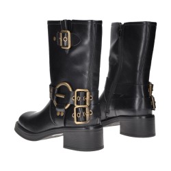 Gold & Gold GR453 Stivaletti Donna Con Zip Laterale Nero 2