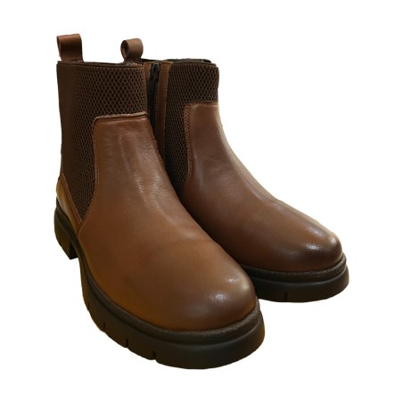 Riposella GAIA I WA03BX Stivaletto Donna Con Zip Laterale Cuoio