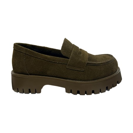 Sara Lòpez SL42MO 201P1 Mocassini Donna Platform Olive