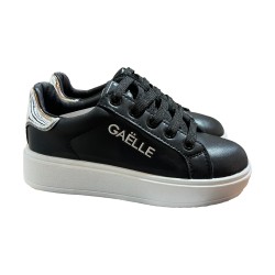 Gaelle Beauty GS0039L Scarpe Bambina Sneaker Stringate con Dettaglio Argento Nero