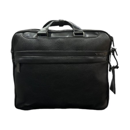 Gattinoni BIG0P8203 MVP000 Borsa a Mano In Ecopelle Martellata Da Uomo Black