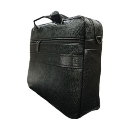 Gattinoni BIG0P8203 MVP000 Borsa a Mano In Ecopelle Martellata Da Uomo Black