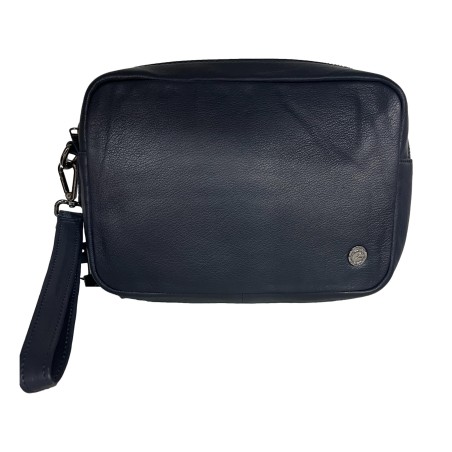 Gattinoni WIGJJ1080 MHA200 Jonathan Pochette Uomo 23x15x5 Vera Pelle Blue