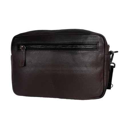 Gattinoni WIGJJ1080 MHA500 Jonathan Pochette Uomo 23x15x5 Vera Pelle Brown