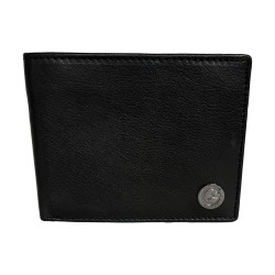 Gattinoni WIGJJ1081 MHA000 Jonathan Portafogli Uomo Large Vera Pelle Nero