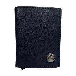 Gattinoni WIGJJ1089 MHA200 Jonathan Portafogli Porta Tessere Uomo 6,5x9,5  Vera Pelle Blue
