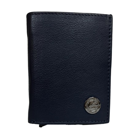 Gattinoni WIGJJ1089 MHA200 Jonathan Portafogli Porta Tessere Uomo 6,5x9,5  Vera Pelle Blue