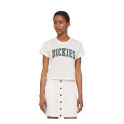 Dickies Aitkin Tee DK0A4YS8C481 T-Shirt Donna a Maniche Corte Bianco Verde    