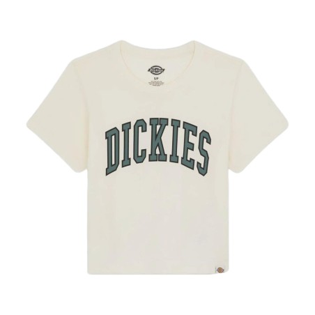 Dickies Aitkin Tee DK0A4YS8C481 T-Shirt Donna a Maniche Corte Bianco Verde    