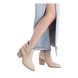 XTI 143883 Stivaletti Donna Con Tacco Medio Beige 2