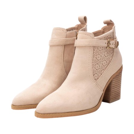 XTI 143883 Stivaletti Donna Con Tacco Medio Beige