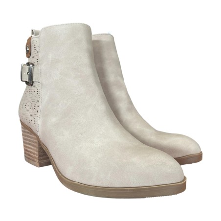 Refresh 172623 Stivaletti Donna Con Tacco Medio Beige