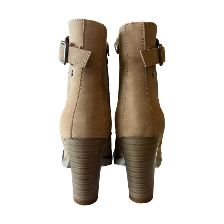 QUEEN HELENA X32-38 Stivaletti Tronchetti Donna Tacco Alto Con Cerniera Brown