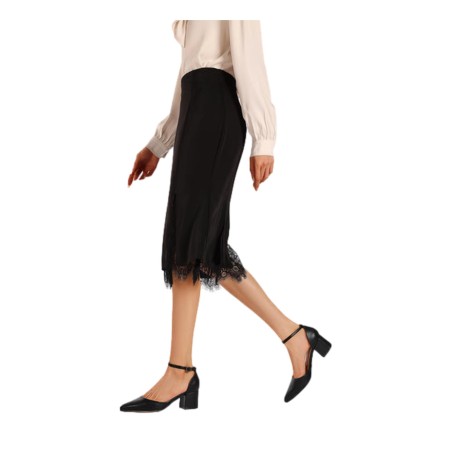 Queen Helena ZM9909 Decollete Donna Con Tacco Medio Black