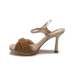 Menbur 24711 Sandalo Donna con Cinturino Lurex Oro 2