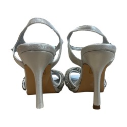 Menbur 24711 Sandalo Donna con Cinturino Lurex Argento  2