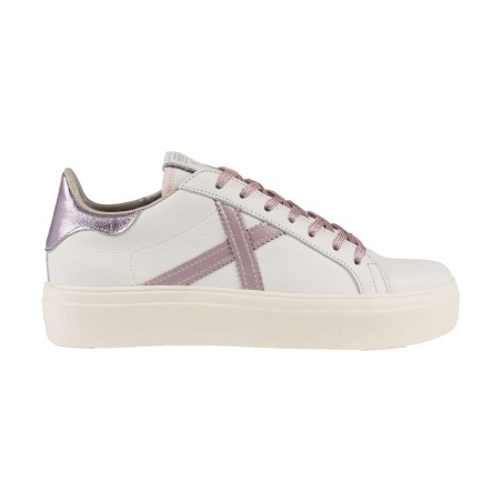MUNICH Rete Sky 8085076 Sneaker Donna Stringate Bianco Rosa