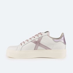 MUNICH Rete Sky 8085076 Sneaker Donna Stringate Bianco Rosa 2