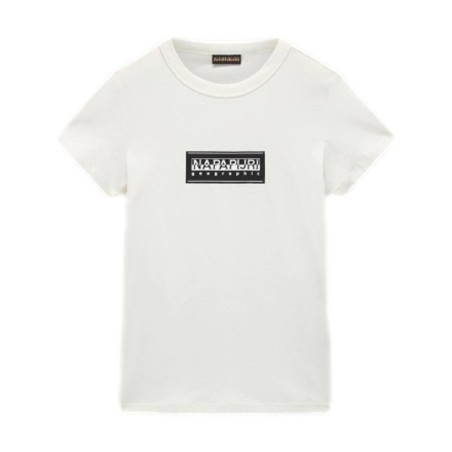 Napapijri K S-CHAMOIS SS S T-Shirt Bambino Mezza Manica White Heron 