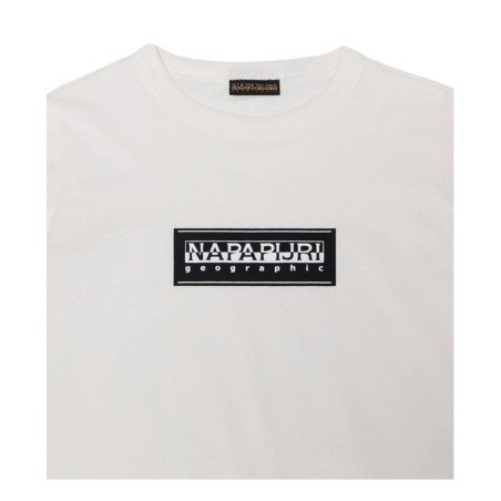 Napapijri K S-CHAMOIS SS S T-Shirt Bambino Mezza Manica White Heron 