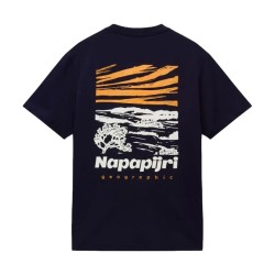 Napapijri S-VIGNONI BACK SS T-Shirt Uomo in Cotone Blu Marine 2