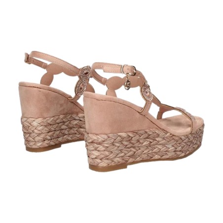 Gold & Gold GH08 Sandali Donna con Zeppa Platform Champagne