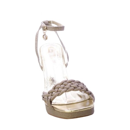 Gold & Gold GD22 Scarpe Sandali Donna con Cinturino Champagne
