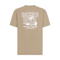 Dickies BRICKLANE SS TEE T-Shirt Uomo Con Stampa Su Retro Beige 2