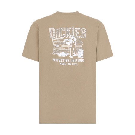 Dickies BRICKLANE SS TEE T-Shirt Uomo Con Stampa Su Retro Beige
