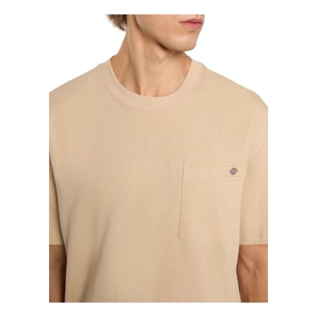 Dickies LURAY POCKET Tee T-Shirt Uomo Con Taschino Maniche Corte Nocciola   