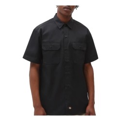 Dickies WORK SHIRT SS REC Camicia Manica Corta Misto Cotone Uomo Nero